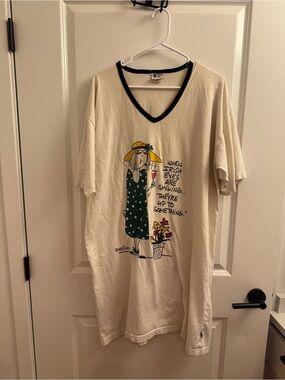 Vintage Emerson Cotton Sleep Tee OS